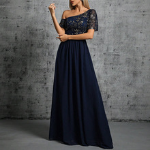 晚礼服新款刺绣加大码派对女礼服 网纱大摆宴会长裙一件代发