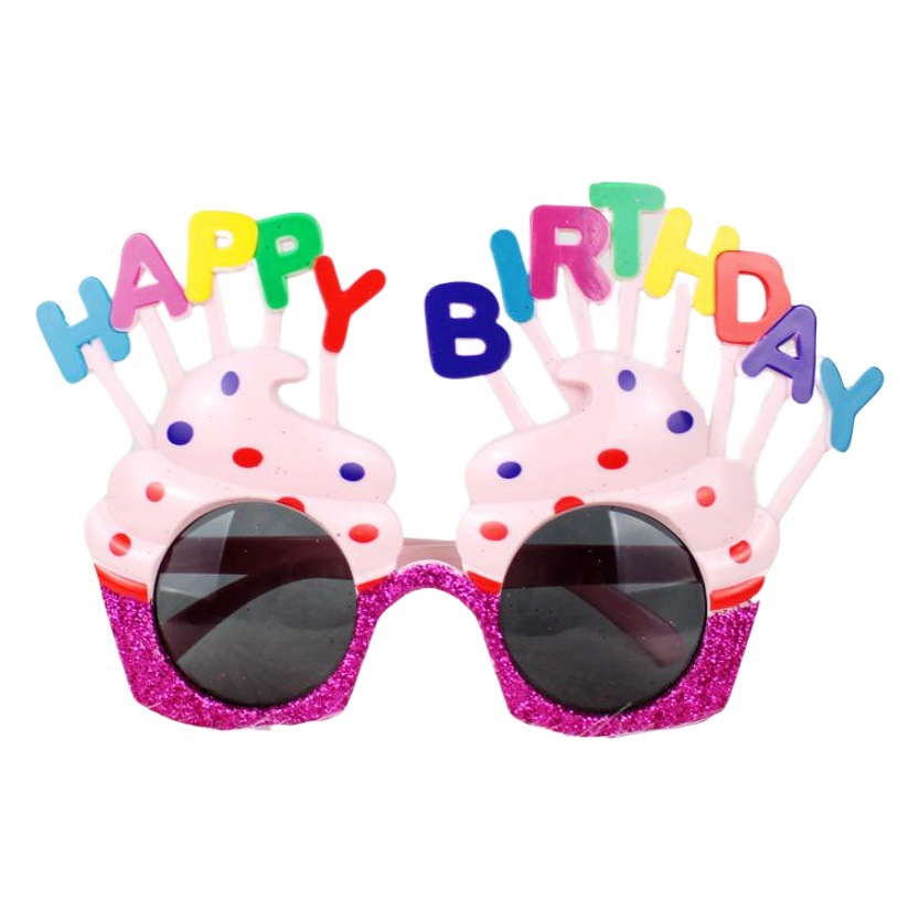 Gafas de Fiesta con Letras de Plástico ABS y AC Decorativas para Cumpleaños