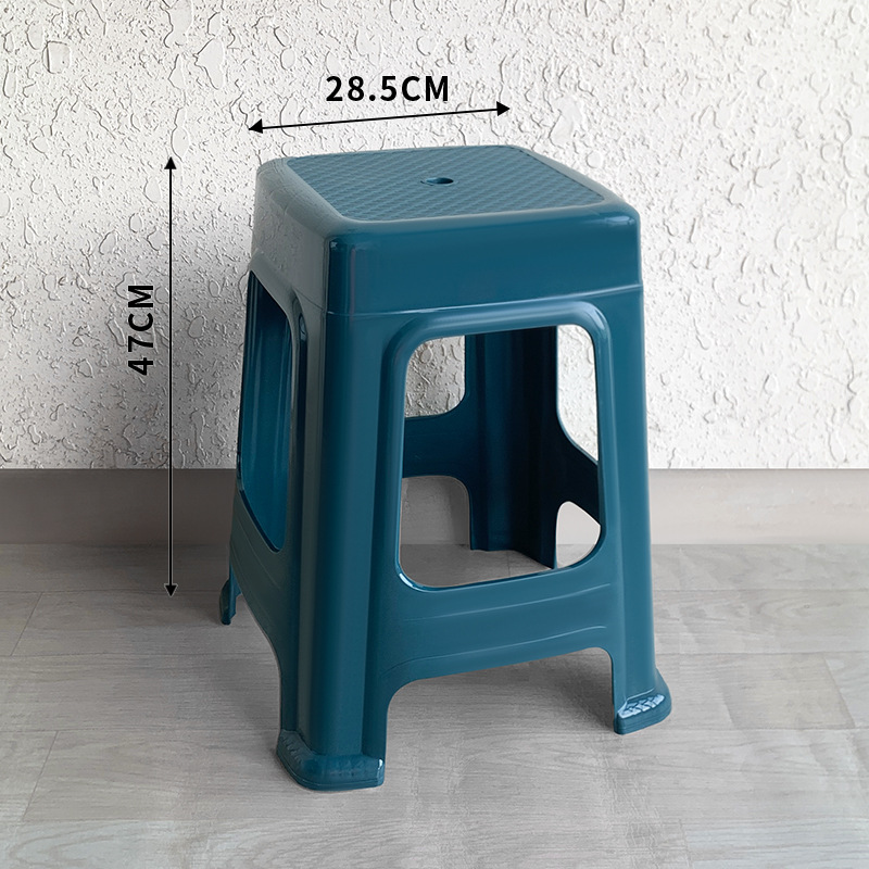 Taburete de plástico engrosado, sala de estar de moda para el hogar, taburete pequeño económico simple, antideslizante y duradero, mesa de comedor, taburete, restaurante de baño