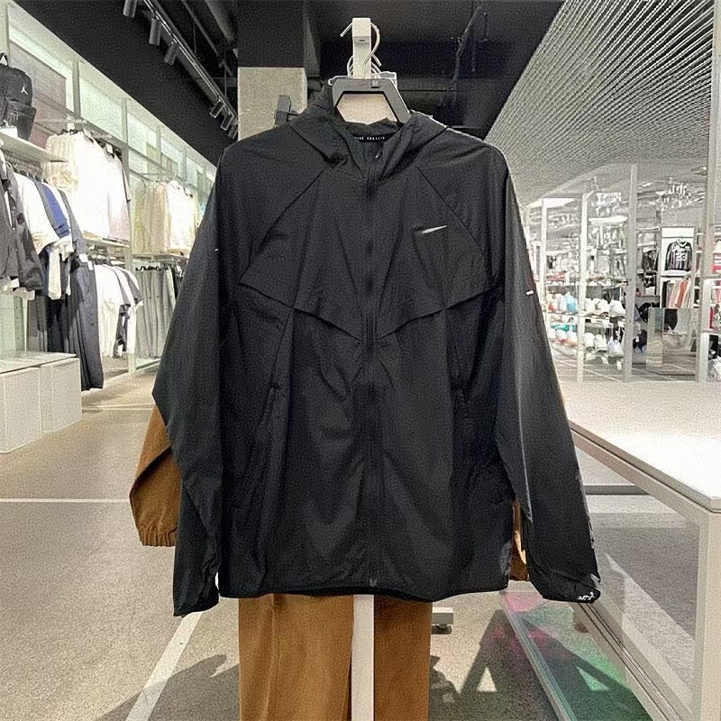 Men's Summer Sports Casual Sun Protection Training Running Hooded Woven Jacket Sun Protection Coat 4549