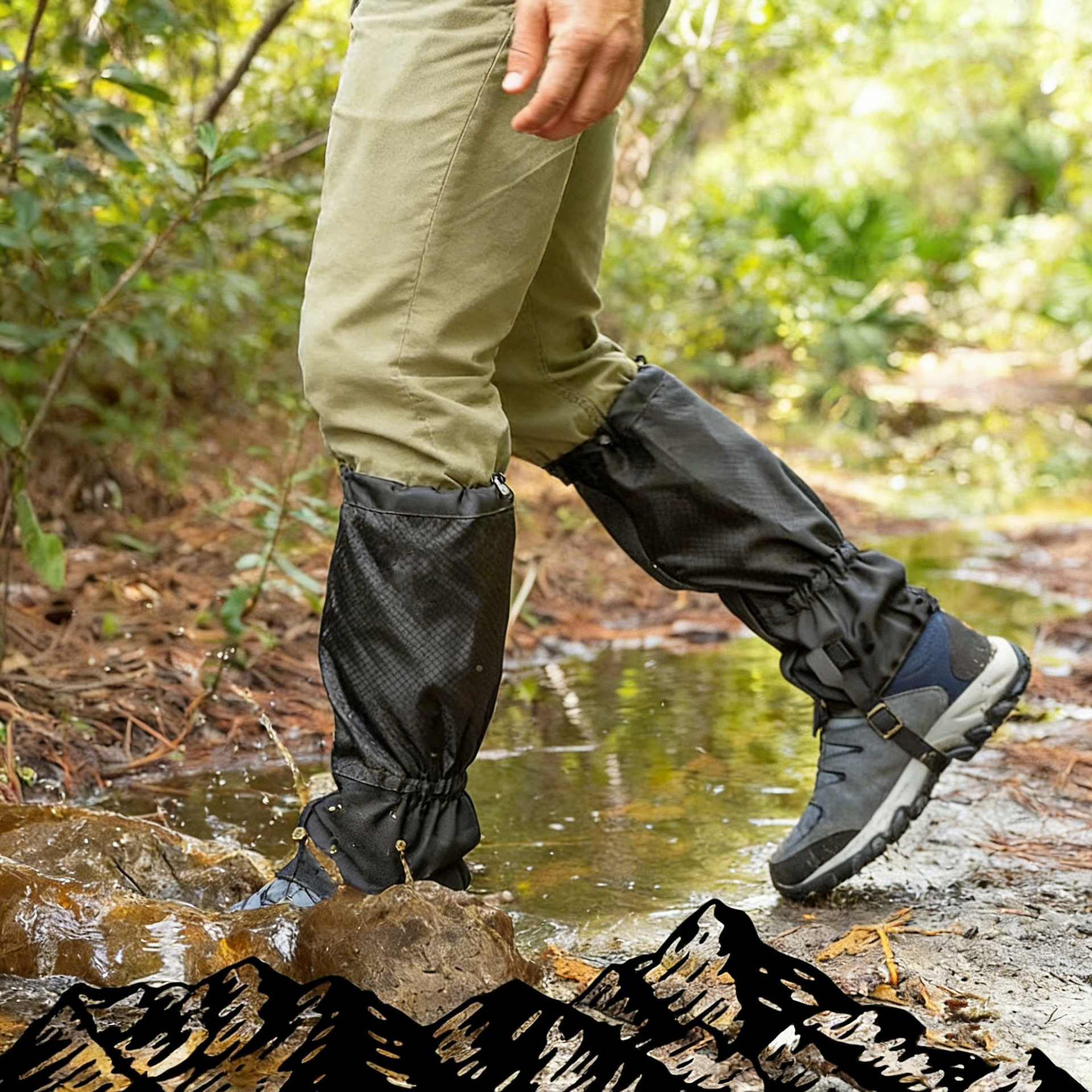 Amazon's Best-Selling Lightweight Waterproof Adjustable Leg Gaiters for Outdoor Use, Suitable for Hunting and Fishing, Unisex
