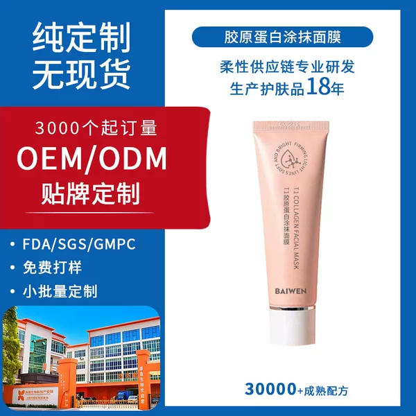 Oem/Odm Custom Collagen Peel-Off Facial Mask, Hyaluronic Acid Skin Care Products Factory Manufacturer