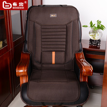 PJD1批发新品四季椅垫办公室老板椅坐垫大班椅专用坐垫带靠背亚麻