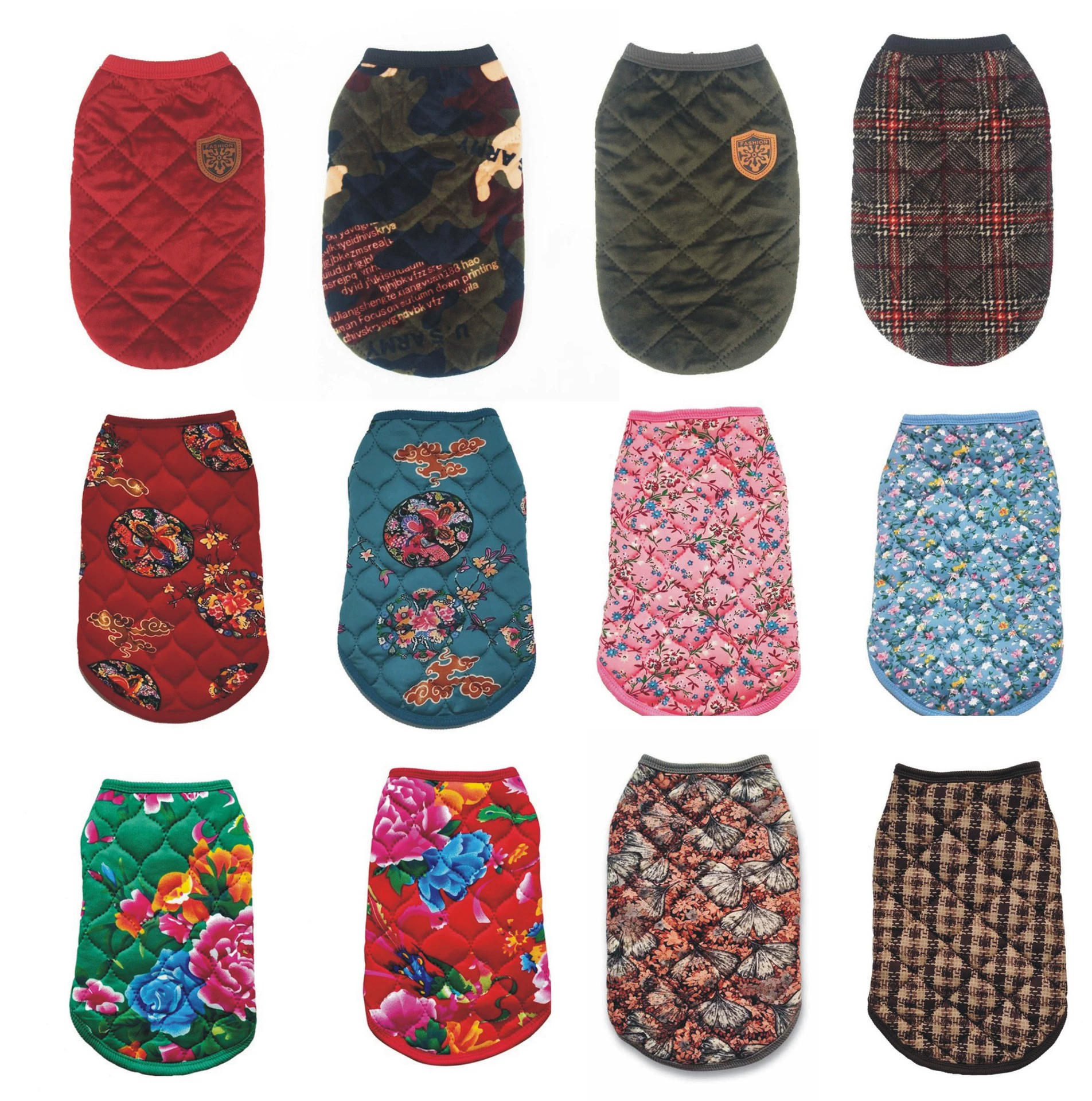 Прямые поставки щенка с хлопковой подкладкой, жилет для маленьких, средних и больших собак, кошек, плюшевых мишек, золотистый ретривер, толстая осенняя и зимняя одежда для домашних животных