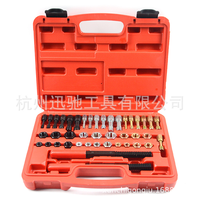 42件套螺纹丝攻修复组螺纹丝攻修复工具 受损螺母螺丝修理组套