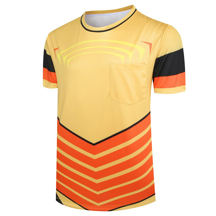 Sublimación caliente personalizada secado rápido camiseta deportiva de manga corta competencia de cuello redondo camiseta de regalo impresa digital camiseta cultural hecha a medida