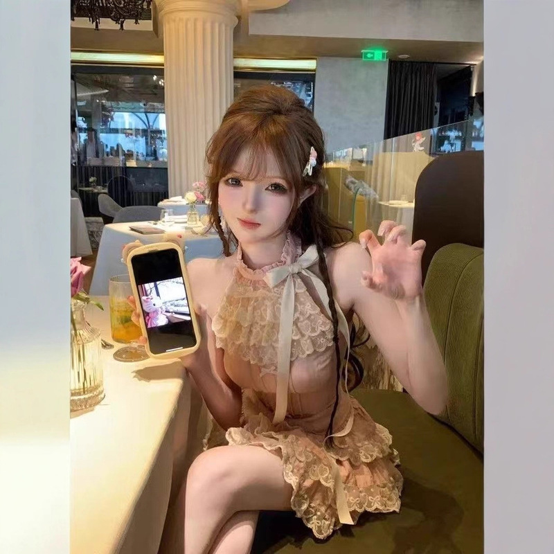 改良款，下单前请看实物【米芝娅】高级感超好看欲甜辣妹蕾丝吊带|undefined