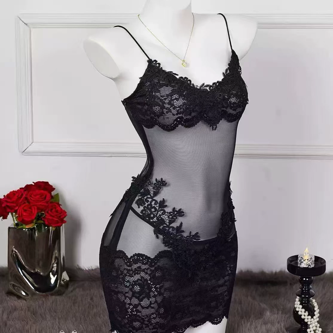 Underwear, sexy transparent bodysuit, set
