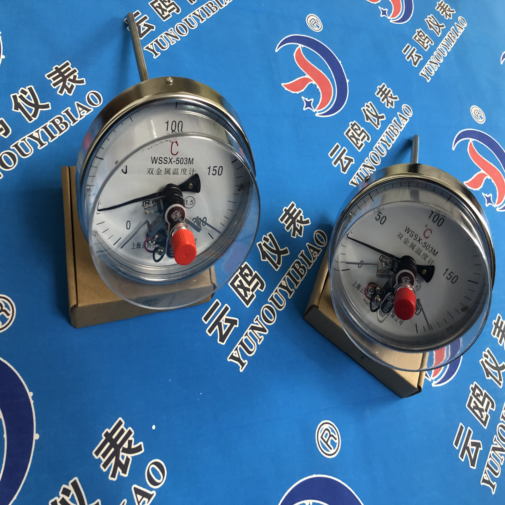 WSSX-400/WSSX-402/固定螺纹式WSSX-502充硅油耐震双金属温度计