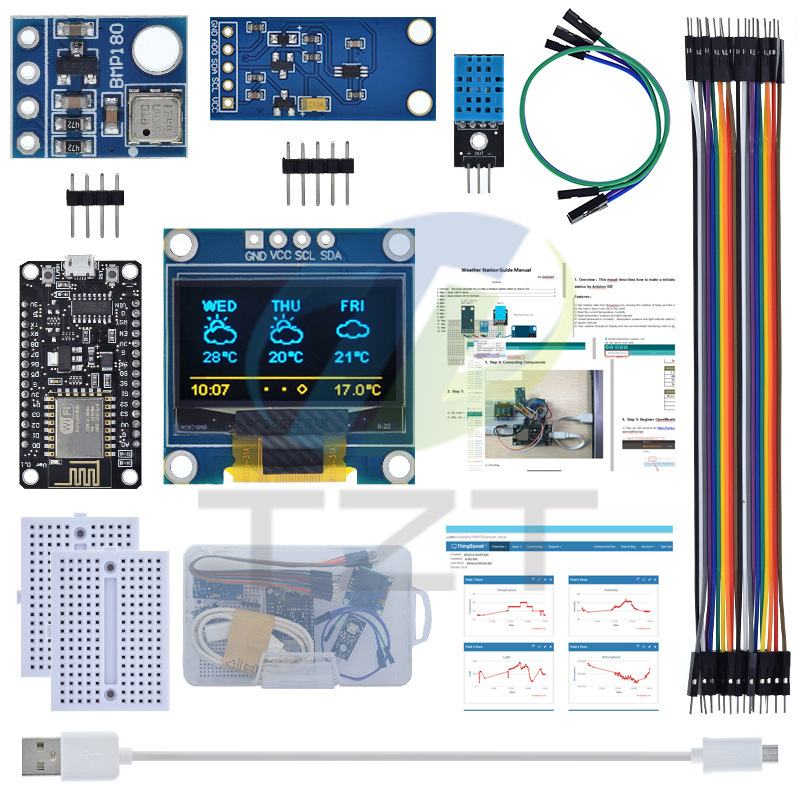 Weather Station Kit Humidity and Environment BMP180 Pressure Sensor ESP8266 KIT 8266 suit