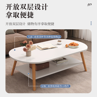 Coffee Table Living Room Home 2024 New Sofa Side Table Bedroom Simple Tea Table Small Apartment Rental House Use Xiao Zheng