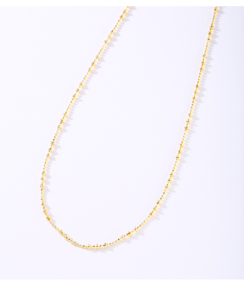 Solid Color Pattern Women's Gender Plating Design 925 Sterling Silver Plating Solid Color Necklace