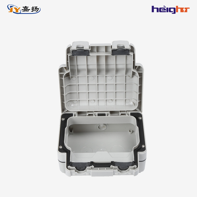 Upgraded IP66 Outdoor Waterproof Switch and Socket Box, Waterproof and Rainproof Surface Installation Model 146, All PC Two-Position Empty Box