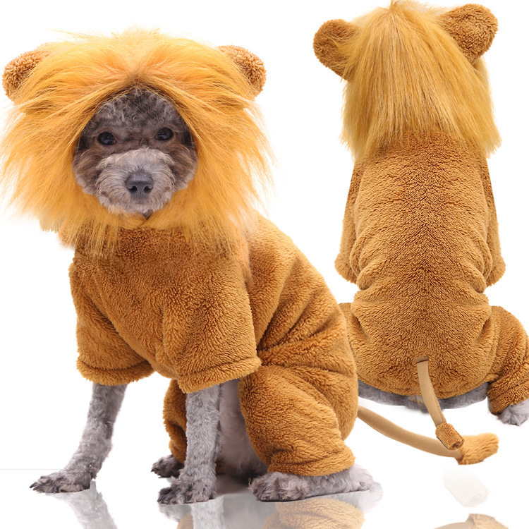 Pequeño perro mediano Año Nuevo perro gato suministros para mascotas ropa Otoño e Invierno cuatro pies ropa de algodón acolchado ropa de transformación fábrica al por mayor