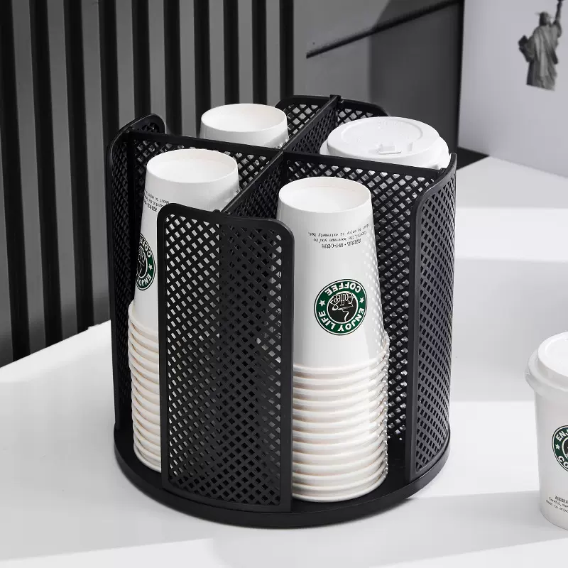 轻奢纸杯架一次性杯子取杯器桌面水杯收纳架子咖啡茶杯水杯置物架