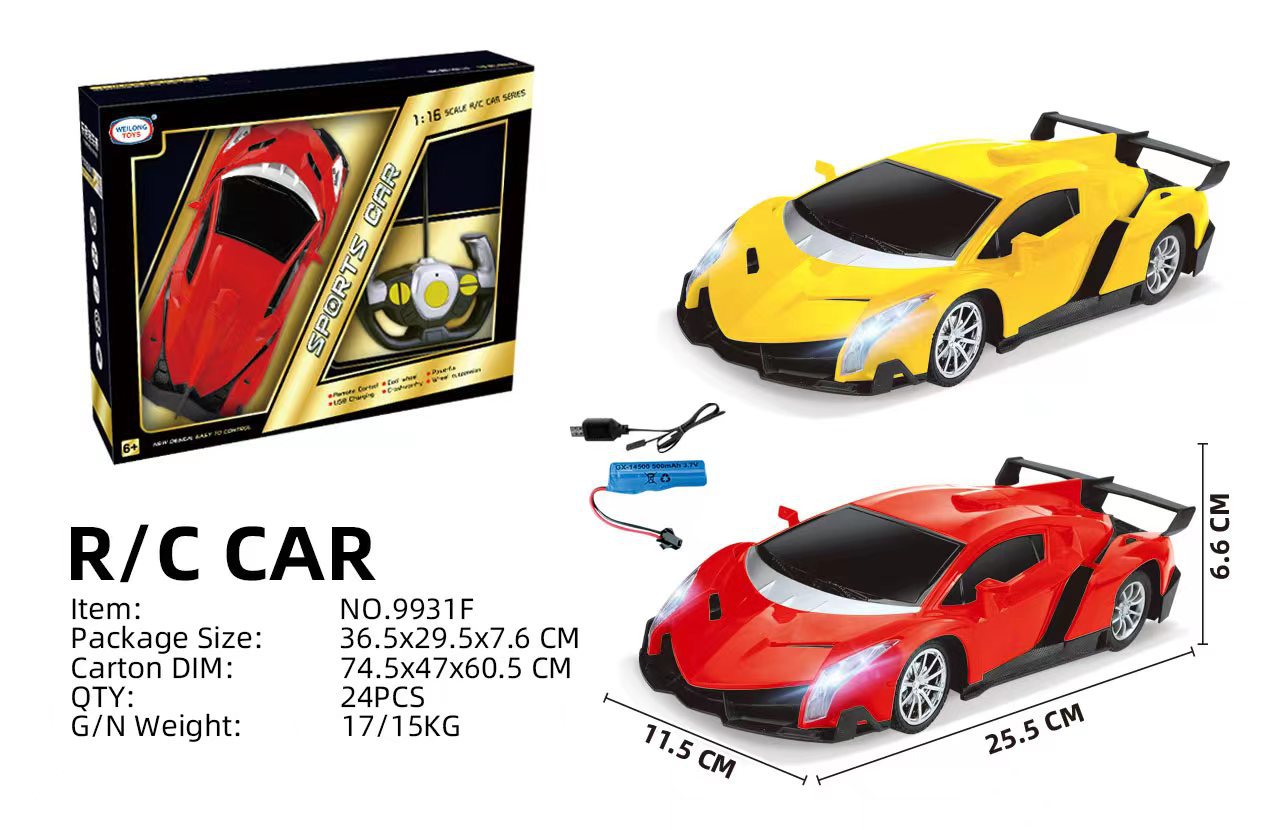 Coche de Carreras de Control Remoto Inalámbrico para Niños, Simulación de Coche Deportivo con Luces, Juguete para Niños, Modelo de Coche, Venta al por Mayor