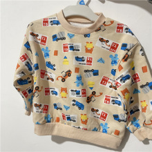 出口日本尾单 儿童 春秋 多美卡 长袖 毛圈卫衣90100码