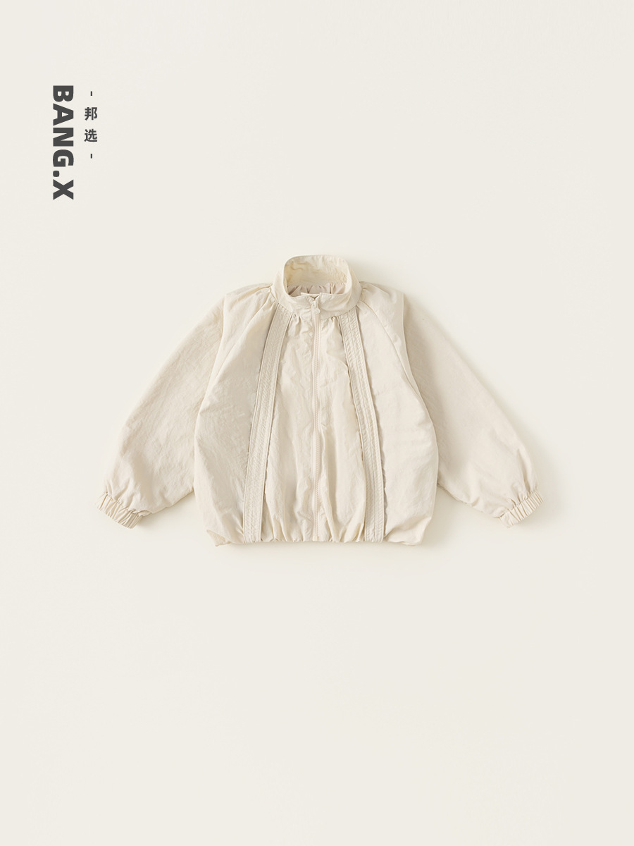 Yoobao ropa infantil de niñas abrigo de viento otoño 2025 nuevo estilo coreano de niñas abrigo corto suelto vestido de otoño