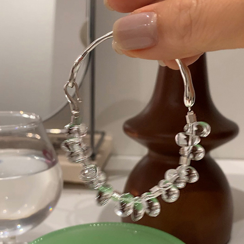 Niche design natural crystal semi-bracelet female 2024 new personality versatile temperament fashion bracelet bracelet