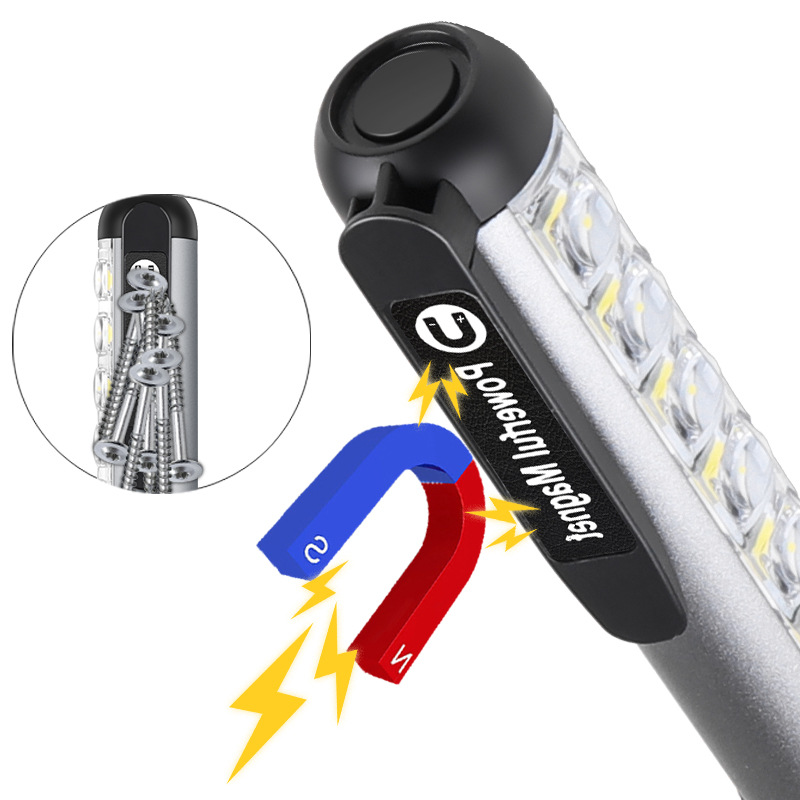 Kompakte Led Taschenlampe Mit Magnet Clip Und Usb Ladung_voghion.com