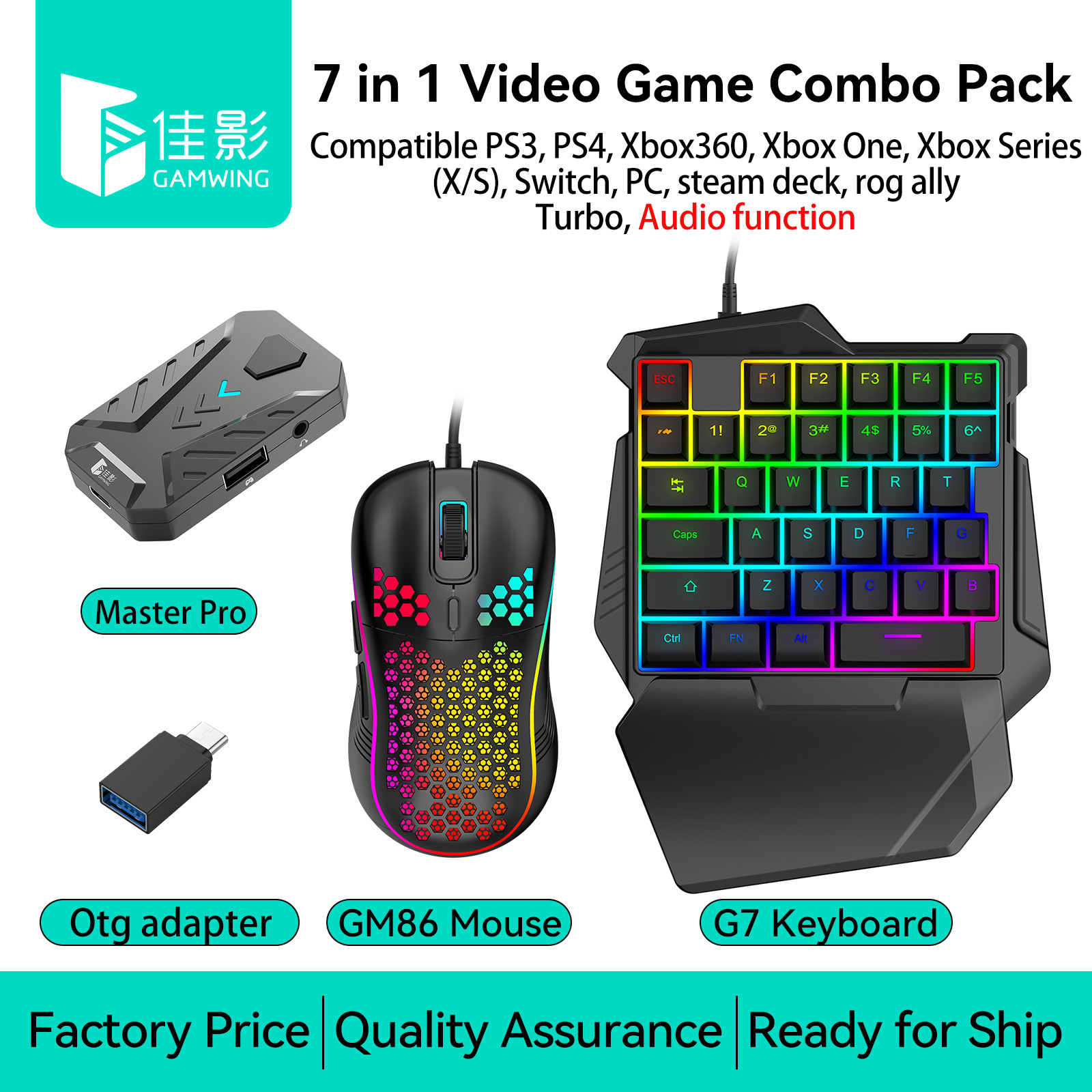 Jiaying PS4 PS3XboxSeriesSwitch consola de juegos manija teclado ratón convertidor trono STEAM