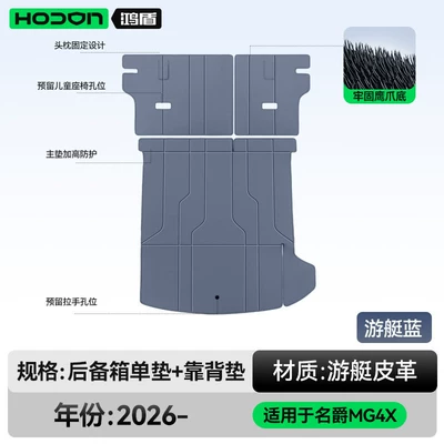 Mg4X Trunk Mat, Full Surround: Trunk Mat - yacht-blue-single-cushion-back-cushion-212t01mg4x26-models