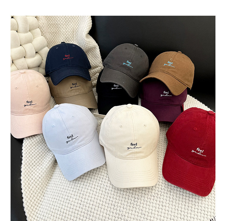 Neue Buchstaben-Stickerei Baseballkappe Unisex Herbst-Winter koreanischer Stil Trend vielseitig einsetzbar Duckbill-Kappe lässig gesichtsschmeichelnd