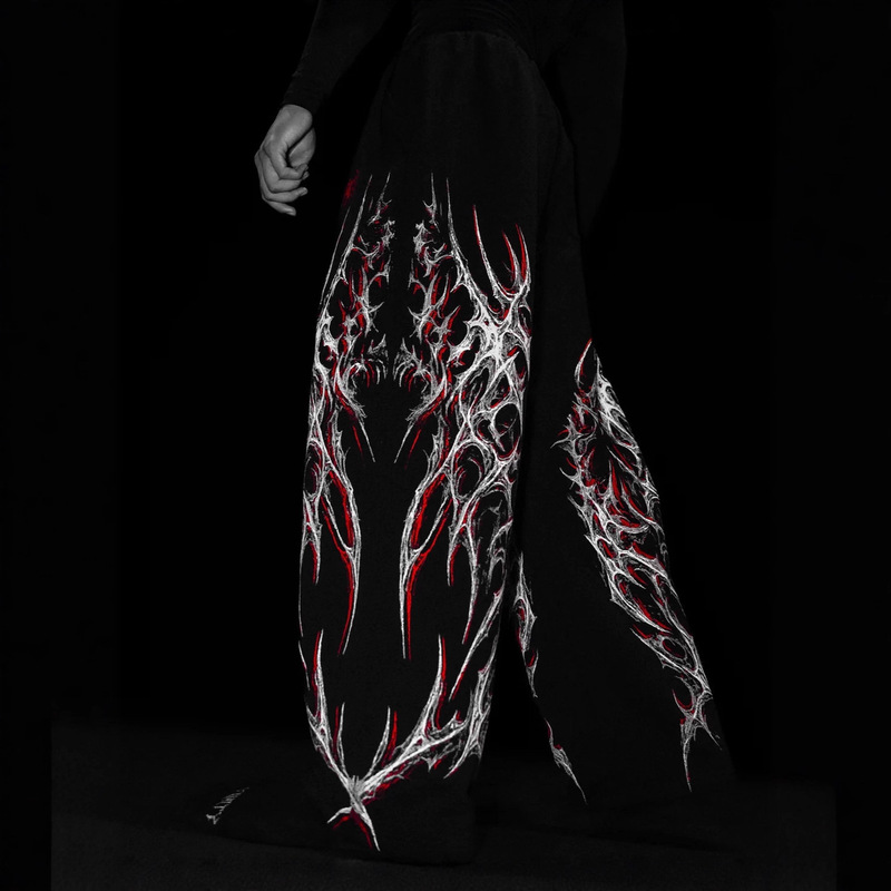 Breathedivinity European and American Men's Fitness Pants Sports Casual Pants Jogging Printed Casual Straight Pants