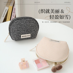 潤暉新作織雪半円化粧バッグ旅行化粧品収納カバンミニハンドミニ化粧バッグ高颜値