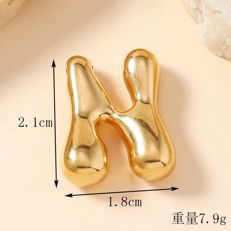 Colgante de estilo europeo y americano de acero inoxidable mini burbuja colgante de letras inglesas accesorios DIY joyas