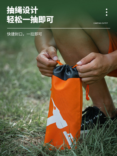 Outdoor ground nail hammer storage bag tent canopy camp nail hammer sundry tool bag ethnic style simple handbag