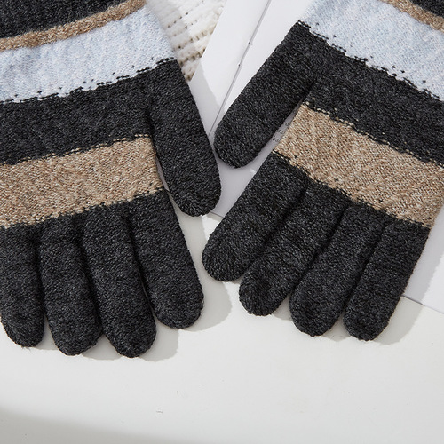 Men's reversible knitting warm gloves, yarn for cold weather cycling, two yuan store department store, three yuan store roadside stall