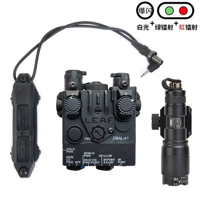 laser indicator M300A/M600C tactical flashlight, UV fənərlər - black-suit-red-and-green-double-laser-m300a-double-control-lighting