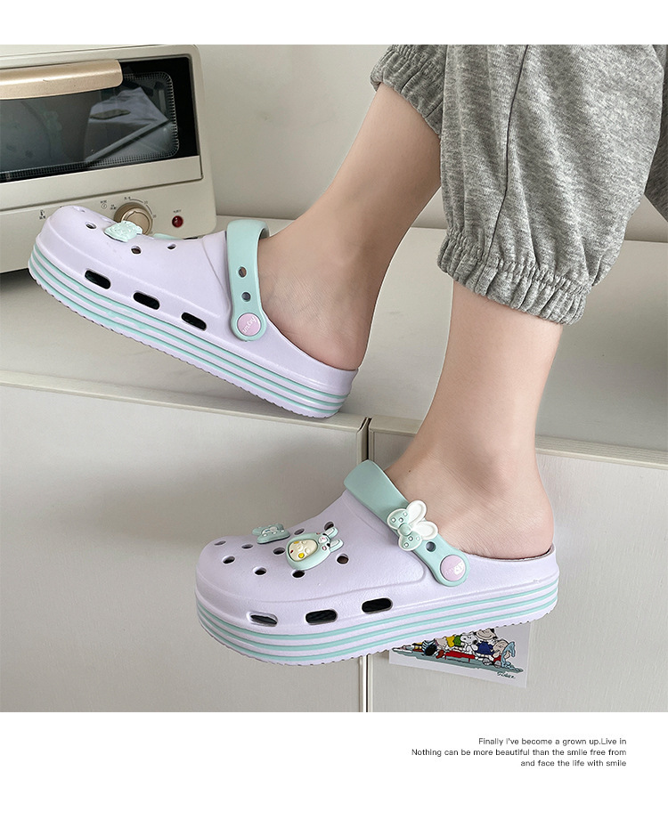 Sandali da donna Party Tessuto Cinturini regolabili in gomma Impermeabili_voghion.com