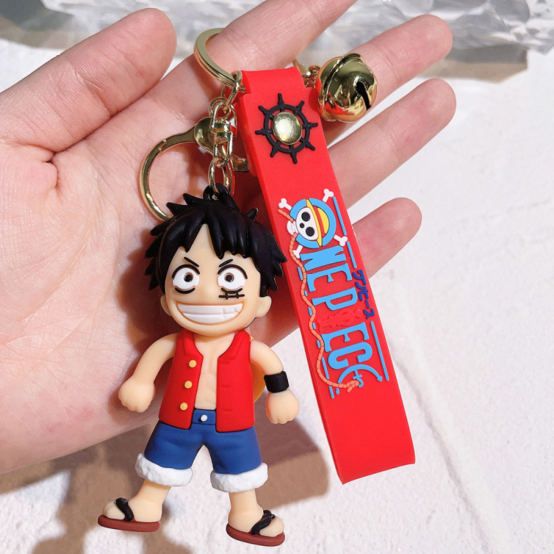 漫画かわいいアニメワンピースルフィ人形カーバッグペンダントキーホルダー卸売キーホルダー小さなギフト|undefined