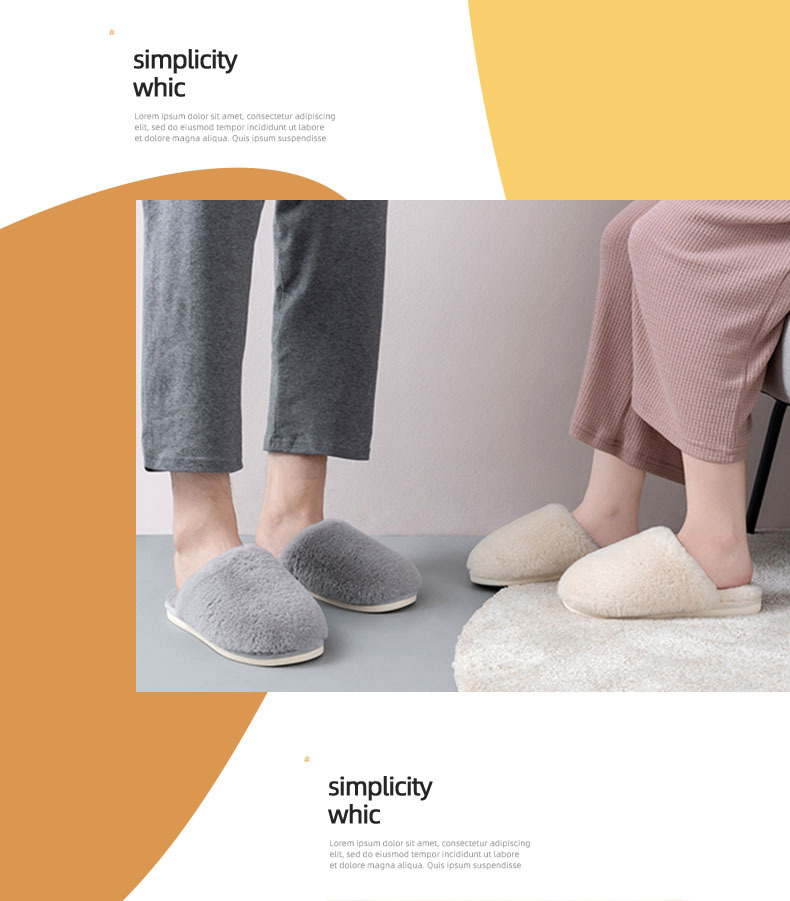 Pantofole antiscivolo comode e calde per interni, primavera regolabile, in pile da donna_voghion.com