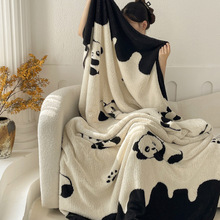 多功能盖毯单双人沙发毯双面印花舒棉绒毛毯学生宿舍午睡毯加厚款