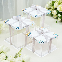 透明生日蛋糕盒子包装盒4四6六8八10寸12单双层包装甜点可降解