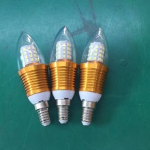 LED 3W 5W蜡烛灯E14尖泡拉尾蜡烛灯泡亮银色金色家居照明