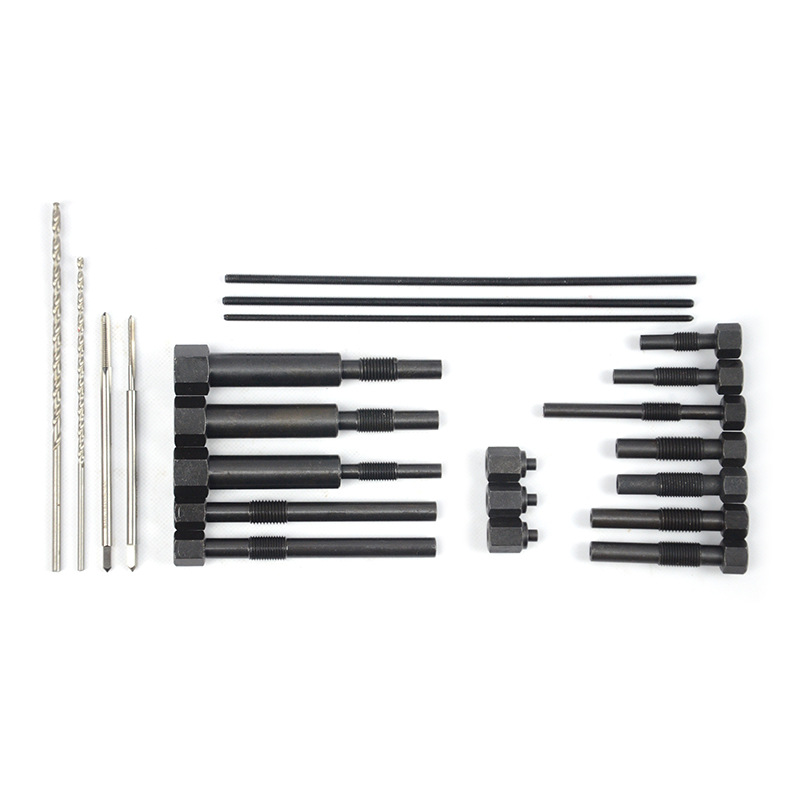 22 unids conjunto coche precalentamiento enchufe hilo herramienta de reparación traje coche roto pre-calor enchufe electrodo sacar herramienta