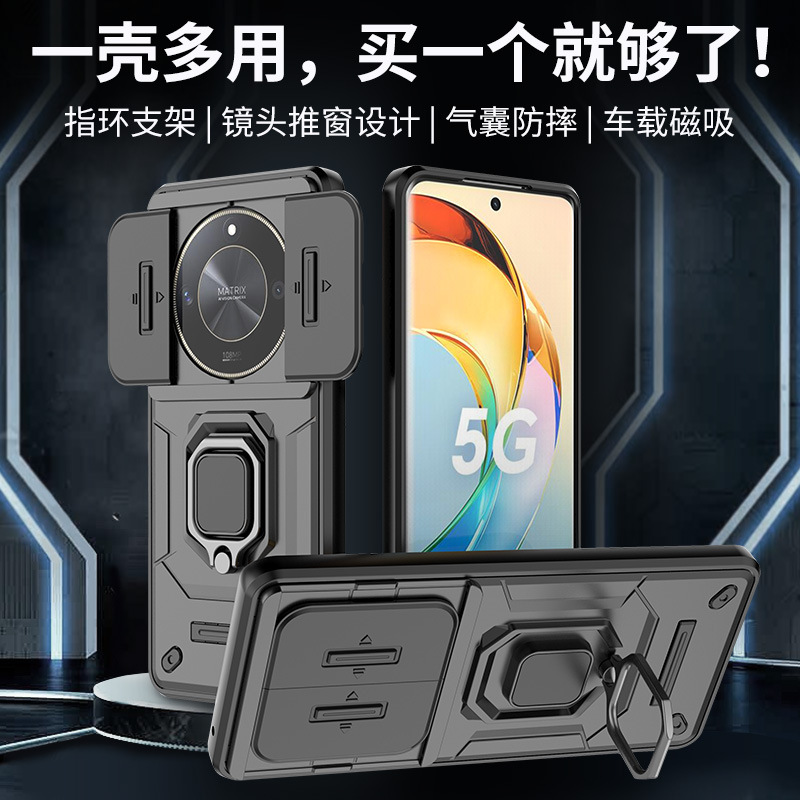 Huawei Honor x60 Phone Case Lens Push Window Design x60pro Protective Case New X6O Drop-resistant Case for Men