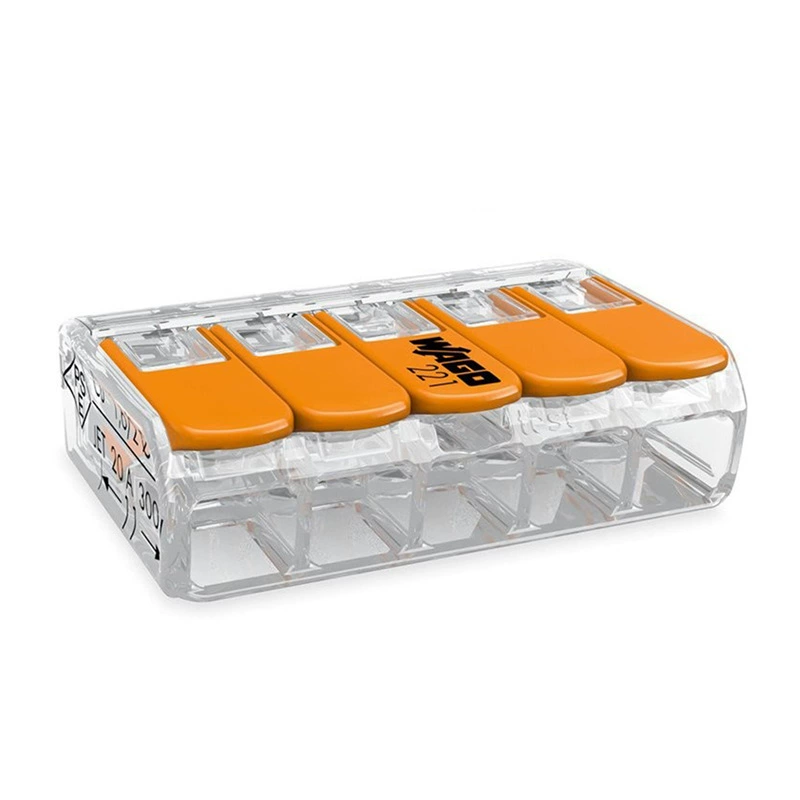 Wago5 отверстие Универсальный клеммный разъем Wolong принтер Электрический склад проводка немецкий VORON трезубец