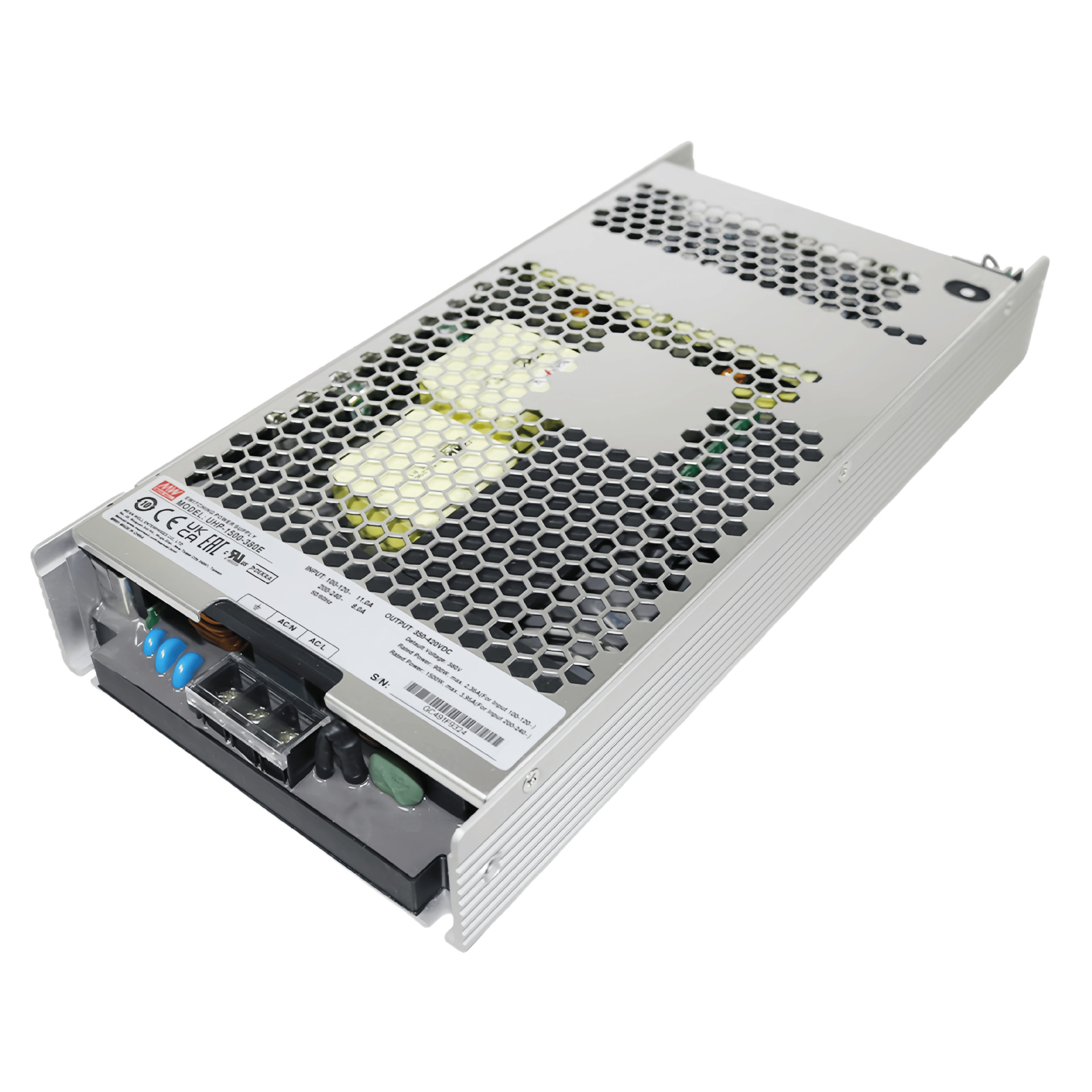 UHP-1500-24CAN台湾明纬开关电源1500W无风扇细长型PFC电源