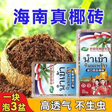 海南正宗养花种菜必备椰砖大块脱盐通用型椰糠粗椰壳无盐无菌土椰