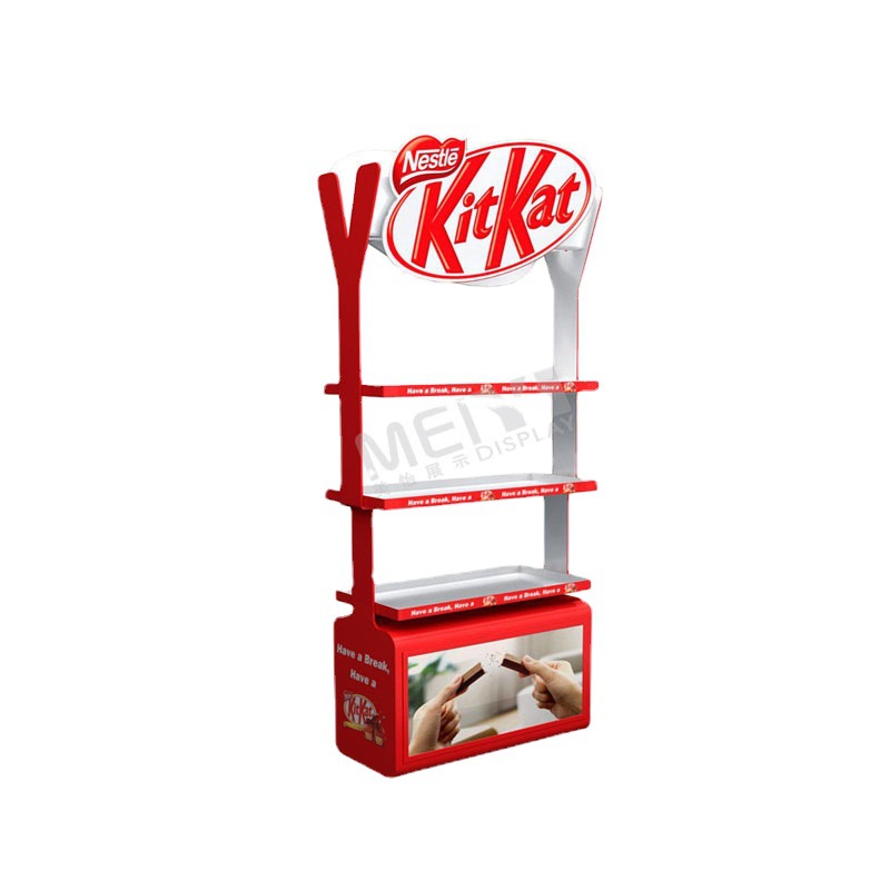 可设计出口品质拆装式落地金属陈列架巧克力展示架