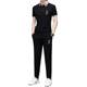 Summer New Short-sleeved T-shirt Set Men's Young and Middle-aged Loose Casual Thin Sports Ice Silk Trousers Two-piece Set