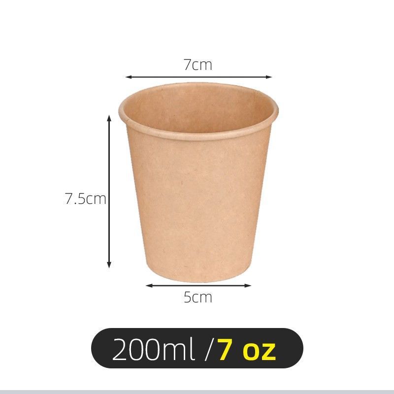 Taza de papel desechable blanca pura taza de papel grueso 500/400/250/200/100/50/30ml