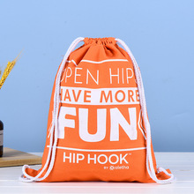 厂家粗棉帆布束口袋 健身双肩背包拉绳袋 学生抽绳背包袋批发