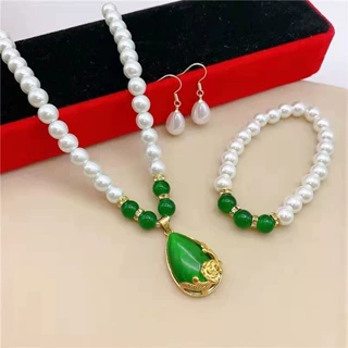 合成珍珠项链女送妈妈韩版简约中老年母亲节锁骨链气质百搭保色