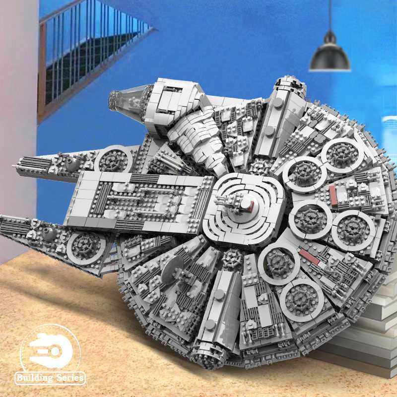 Compatible con LEGO Star Wars Millennium Falcon Building Block Naves Modelo de ensamblaje Juguetes de puzzle Regalo del 1 de junio